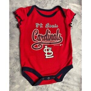 MLB St Louis Cardinals Baseball Baby Girl Onesie Bodysuit Outfit Size 0-3 months